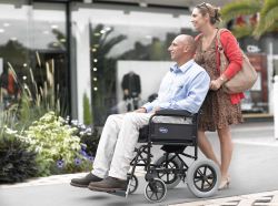 Picture of wheel chair user out and about