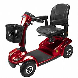 Invacare Leo mobility scooter in red